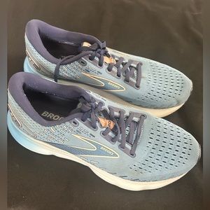 Brooks Glycerin 20 Women’s Sz 10 B Running Athletic Shoes Blue White Multicolor
